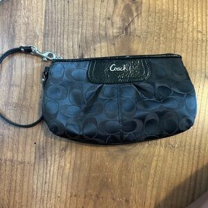 Black coach wristlet